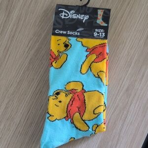 Disney Blue and Yellow Winnie the Pooh Socks